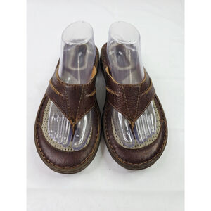 Born Whitman Thong Flip Flops Sandals Brown Leather Men's Size 9M